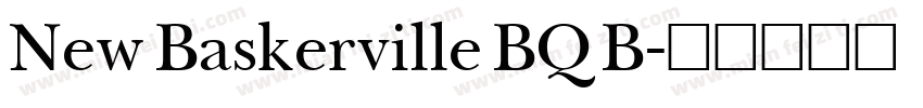 New Baskerville BQ B字体转换